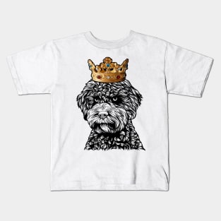 Lagotto Romagnolo Dog King Queen Wearing Crown Kids T-Shirt